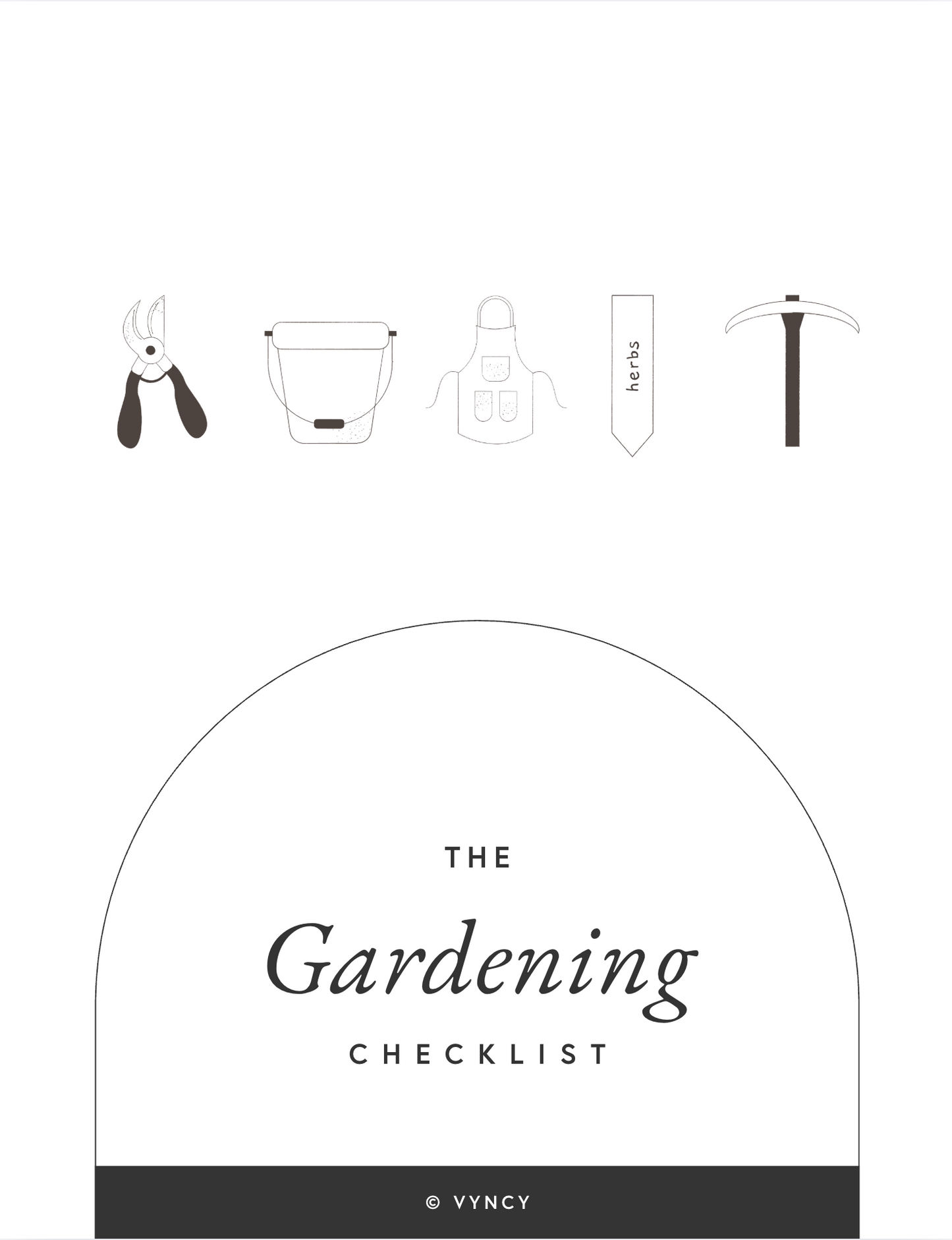 VYNCY The Complete Gardening Checklist (Printable)
