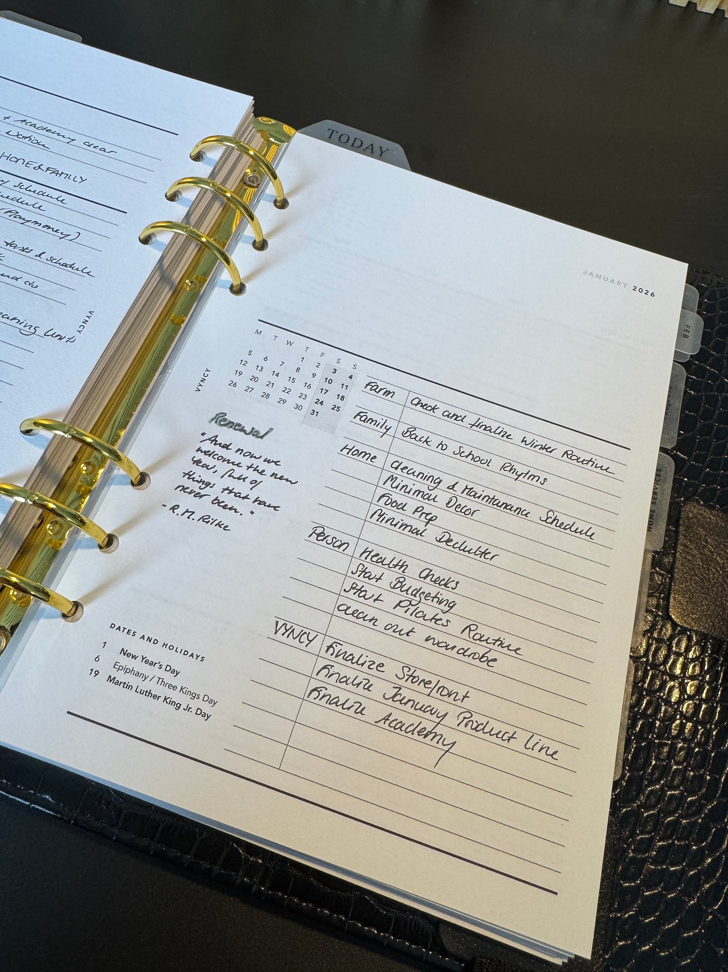 SOLD OUT! Dated Monthly Planner Inserts