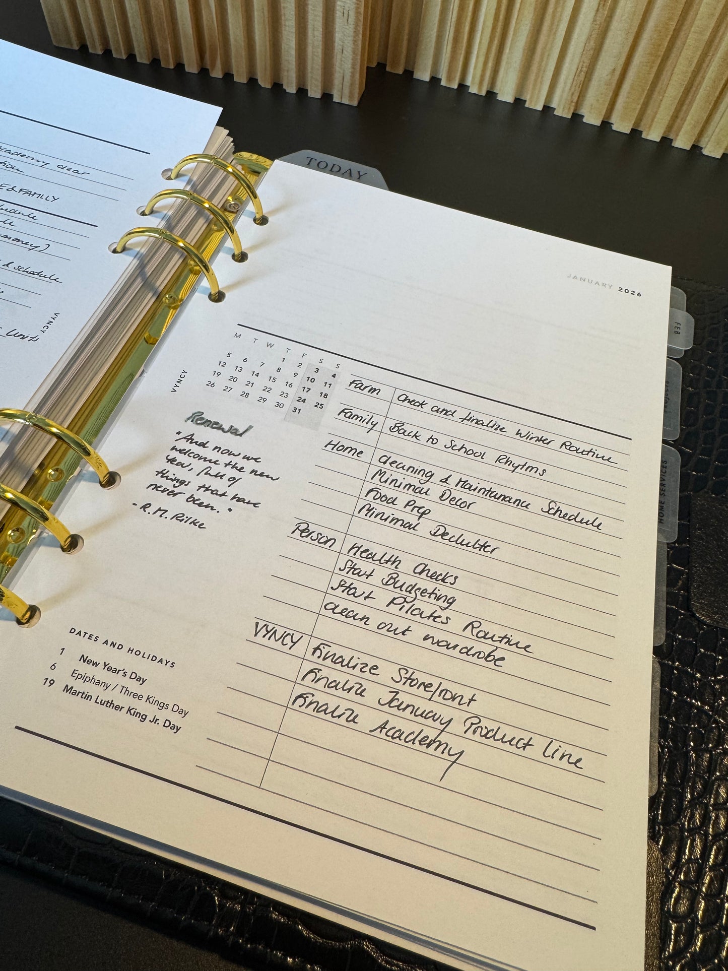 VYNCY 2026 US Full Year Planner (A5 Printable)