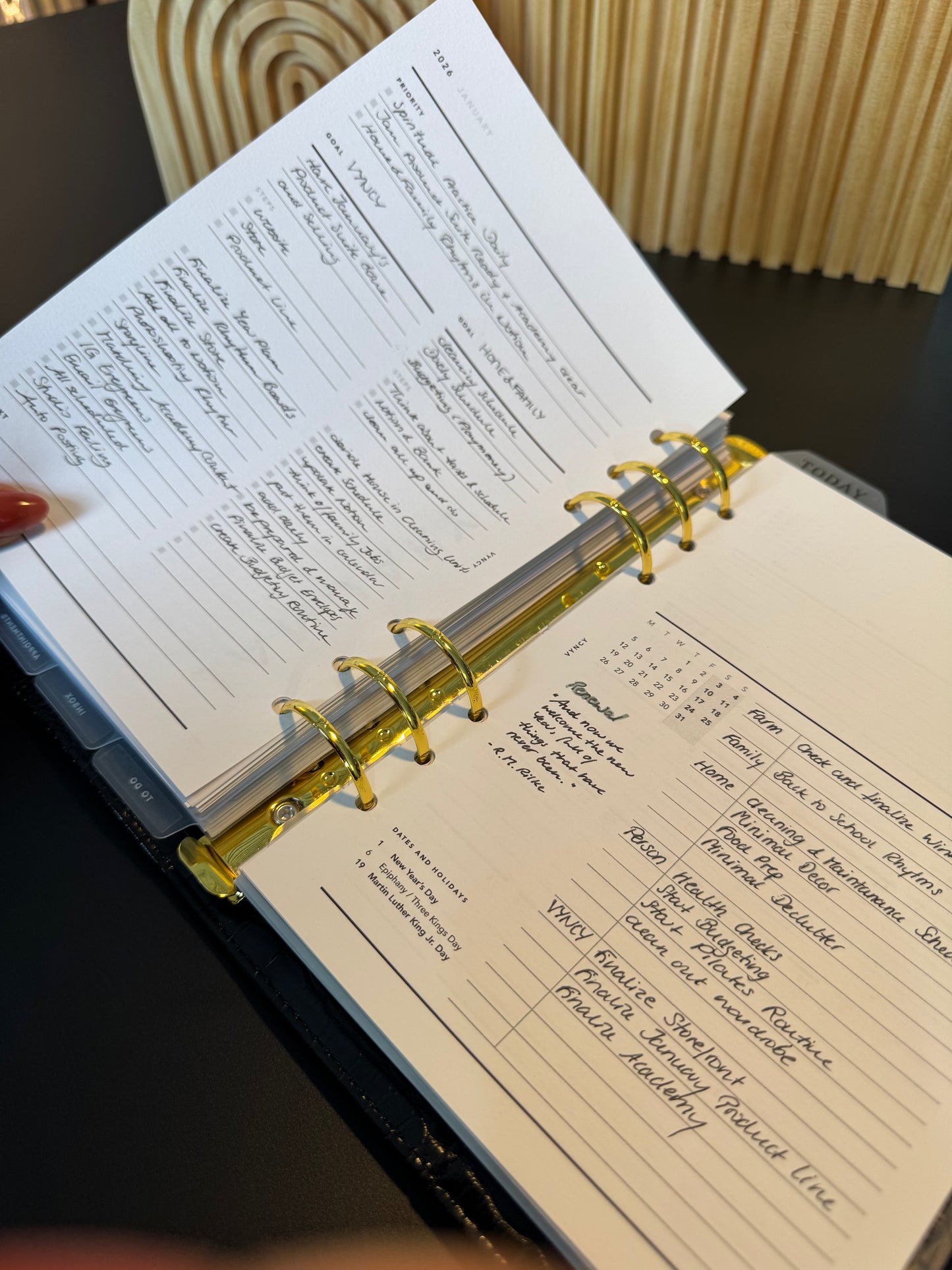 VYNCY 2026 US Full Year Planner (A5 Printable)